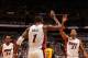 MIAMI, FL - MAY 30: Chris Bosh #1 of the Miami Heat celebrates against the Indiana Pacers in Game Six of the Eastern Conference Finals during the 2014 NBA Playoffs on May 30, 2014 in Miami, Fl. NOTE TO USER: User expressly acknowledges and agrees that, by