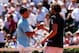 PARIS, FRANCE - JUNE 06: Novak Djokovic of Serbia shakes hands with Ernests Gulbis of Latvia after his men's singles semi-final match on day thirteen of the French Open at Roland Garros on June 6, 2014 in Paris, France. (Photo by Matthew Stockman/Getty