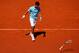 PARIS, FRANCE - JUNE 06: Novak Djokovic of Serbia smashes his racquet during his men's singles semi-final match against Ernests Gulbis of Latvia on day thirteen of the French Open at Roland Garros on June 6, 2014 in Paris, France. (Photo by Clive Brunsk