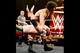 Jason Jordan hits a big clothesline.