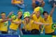 GOIANIA, BRAZIL - JUNE 03: Fans of Brazil pose for photo before the International Friendly Match between Brazil and Panama at Serra Dourada Stadium on June 03, 2014 in Goiania, Brazil. (Photo by Buda Mendes/Getty Images)