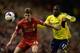 LIVERPOOL, ENGLAND - MARCH 26: Jon Flanagan of Liverpool competes with Jozy Altidore of Sunderland
during the Barclays Premier League match between Liverpool and Sunderland at Anfield on March 26, 2014 in Liverpool, England. (Photo by Michael Regan/Get