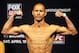 Apr 18, 2014; Orlando, FL, USA; Donald Cerrone poses on the scale during a weigh-in for his lightweight fight against Edson Barboza for UFC on FOX 11 at Amway Center. Mandatory Credit: David Manning-USA TODAY Sports