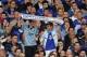 LIVERPOOL, ENGLAND - AUGUST 28: Everton fans hold up a banner protesting against Wayne Rooney during the Barclays Premiership match between Everton and West Bromwich Albion at Goodison Park on August 28, 2004 in Everton, England. (Photo by Alex Livesey/Ge