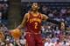 Apr 11, 2014; Milwaukee, WI, USA; Cleveland Cavaliers guard Kyrie Irving (2) during the game against the Milwaukee Bucks at BMO Harris Bradley Center. Milwaukee won 119-116. Mandatory Credit: Jeff Hanisch-USA TODAY Sports