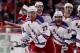 MONTREAL, QC - MAY 17: Ryan McDonagh #27 of the New York Rangers celebrates with teammates after scoring a third period power play goal against the Montreal Canadiens in Game One of the Eastern Conference Finals of the 2014 NHL Stanley Cup Playoffs at th