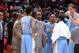 LOS ANGELES, CA - APRIL 15: Head coach Brian Shaw of the Denver Nuggets is seen in the huddle against the Los Angeles Clippers at Staples Center on April 15, 2014 in Los Angeles, California. NOTE TO USER: User expressly acknowledges and agrees that, by do