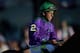 ELMONT, NY - JUNE 07: California Chrome #2, ridden by Victor Espinoza, walks down the track after losing the 146th running of the Belmont Stakes at Belmont Park on June 7, 2014 in Elmont, New York. (Photo by Drew Hallowell/Getty Images)