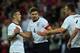 LONDON, ENGLAND - SEPTEMBER 06: Steven Gerrard of England is congratulated by Jack Wilshere of England on scoring the opening goal during the FIFA 2014 World Cup Qualifying Group H match between England and Moldova at Wembley Stadium on September 6, 2013