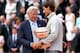 PARIS, FRANCE - JUNE 08: Rafael Nadal of Spain celebrates with Bjorn Borg during his men's singles final match against Novak Djokovic of Serbia on day fifteen of the French Open at Roland Garros on June 8, 2014 in Paris, France. (Photo by Matthew Stockm