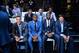 NEW YORK - MAY 20: NBA Draft Prospects Aaron Gordon, Marcus Smart, Andrew Wiggins, Tyler Ennis, Joel Embiid, Noah Vonleh, and Doug McDermott poses for a photo during to the 2014 NBA Draft Lottery on May 20, 2014 at the ABC News' 'Good Morning America' Ti