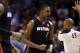 SAN ANTONIO, TX - JUNE 08: Chris Bosh #1 of the Miami Heat reacts against the San Antonio Spurs during Game Two of the 2014 NBA Finals at the AT&T Center on June 8, 2014 in San Antonio, Texas. The Miami Heat defeated the San Antonio Spurs 98-96. NOTE TO