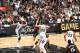 SAN ANTONIO, TX - JUNE 8: Dwyane Wade #3 of the Miami Heat shoots against Thiago Splitter #22 of the San Antonio Spurs in Game Two of the 2014 NBA Finals at AT&T Center on June 5, 2014 in San Antonio, Texas. NOTE TO USER: User expressly acknowledges and a