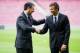 BARCELONA, SPAIN - MAY 21: Luis Enrique Martinez (R) shakes hands with President Josep Maria Bartomeu during his official presentation as the new coach of FC Barcelona at Camp Nou on May 21, 2014 in Barcelona, Spain. (Photo by Alex Caparros/Getty Images)