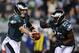 PHILADELPHIA, PA - DECEMBER 22: Nick Foles #9 of the Philadelphia Eagles hands the ball off to LeSean McCoy #25 during the first quarter against the Chicago Bears at Lincoln Financial Field on December 22, 2013 in Philadelphia, Pennsylvania. (Photo by M
