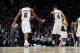 SAN ANTONIO, TX - MAY 19: Kawhi Leonard #2 and Danny Green #4 of the San Antonio Spurs celebrate during a game against the Oklahoma City Thunder in Game One of the Western Conference Finals during the 2014 NBA Playoffs on May 19, 2014 at the AT&T Center i