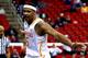 RALEIGH, NC - MARCH 23: Jarnell Stokes #5 of the Tennessee Volunteers reacts after a basket in the first half against the Mercer Bears during the third round of the 2014 NCAA Men's Basketball Tournament at PNC Arena on March 23, 2014 in Raleigh, North Car