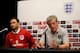 MIAMI, FL - JUNE 03: Frank Lampard (L) and Manager Roy Hodgson talk to the media during an England press conference at The Sunlife Stadium on June 3, 2014 in Miami, Florida. England are in Florida for warm up matches ahead of the FIFA World Cup Brazil 20