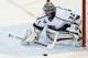 NEW YORK, NY - JUNE 09: Jonathan Quick #32 of the Los Angeles Kings makes a save during the third period of Game Three of the 2014 NHL Stanley Cup Final at Madison Square Garden on June 9, 2014 in New York, New York. (Photo by Paul Bereswill/Getty Image