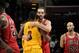 CLEVELAND, OH - JANUARY 22: Joakim Noah #13 of the Chicago Bulls hugs Dion Waiters #3 of the Cleveland Cavaliers after the game at The Quicken Loans Arena on January 22, 2014 in Cleveland, Ohio. NOTE TO USER: User expressly acknowledges and agrees that,