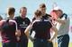 RIO DE JANEIRO, BRAZIL - JUNE 09: Roy Hodgson, manager of England (R) gives instructions to players including Wayne Rooney of England (2nd L) during a training session at the Urca military base (Forte de Urca) training ground on June 9, 2014 in Rio de Ja