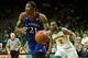 WACO, TX - FEBRUARY 04: Joel Embiid #21 of the Kansas Jayhawks drives to the basket against the Baylor Bears on February 4, 2014 at the Ferrell Center in Waco, Texas. (Photo by Cooper Neill/Getty Images)