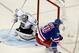 NEW YORK, NY - JUNE 09: Jonathan Quick #32 of the Los Angeles Kings makes a save on Chris Kreider #20 of the New York Rangers during the third period of Game Three of the 2014 NHL Stanley Cup Final at Madison Square Garden on June 9, 2014 in New York, Ne