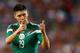 FOXBORO, MA - JUNE 06: Oribe Peralta #19 of Mexico reacts to a teammate during a corner kick against Portugal in the second half during the international friendly match at Gillette Stadium on June 6, 2014 in Foxboro, Massachusetts. (Photo by Jared Wicker