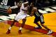 MIAMI, FL - JUNE 10: Kawhi Leonard #2 of the San Antonio Spurs defends against LeBron James #6 of the Miami Heat during Game Three of the 2014 NBA Finals at American Airlines Arena on June 10, 2014 in Miami, Florida. NOTE TO USER: User expressly acknowle