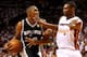 MIAMI, FL - JUNE 10: Boris Diaw #33 of the San Antonio Spurs drives to the basket against Chris Bosh #1 of the Miami Heat during Game Three of the 2014 NBA Finals at American Airlines Arena on June 10, 2014 in Miami, Florida. NOTE TO USER: User expressly