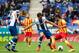 BARCELONA, SPAIN - MARCH 29: Neymar Santos Jr (R) of FC Barcelona fight for the ball with Cristhian Stuani (C) of RCD Espanyol during the La Liga match between RCD Espanyol and FC Barcelona at Cornella-El Prat Stadium on March 29, 2014 in Barcelona, Spain