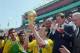 17 JUL 1994 : BRAZILIAN CAPTAIN DUNGA RECEIVES THE WORLD CUP TROPHY FROM VICE PRESIDENT AL GORE AFTER DEFEATING ITALY IN THE 1994 WORLD CUP FINAL AT THE ROSE BOWL STADIUM IN PASADENA, CALIFORNIA. BRAZIL WON THE WORLD CUP ON A PENALTY SHOOT-OUT. Mandator