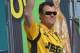 Jeg Coughlin Jr. waves during introductions at Gainesville.
