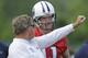 Chris Simms getting a training-camp tutorial during his 2008 season with the Tennessee Titans.