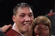 BROOMFIELD, CO - OCTOBER 19: Ruslan Provodnikov of Russia celebrates with his mother after defeating Mike Alvarado with a TKO in the 10th round to claim the WBO Junior Welterweight Title at the 1stBank Center on October 19, 2013 in Broomfield, Colorado.