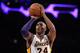 LOS ANGELES, CA - DECEMBER 08: Kobe Bryant #24 of the Los Angeles Lakers shoots a freethrow against the Toronto Raptors during the first quarter at Staples Center on December 8, 2013 in Los Angeles, California. NOTE TO USER: User expressly acknowledges