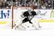 Apr 26, 2014; Pittsburgh, PA, USA; Pittsburgh Penguins goalie Marc-Andre Fleury (29) makes a save against the Columbus Blue Jackets during the third period in game five of the first round of the 2014 Stanley Cup Playoffs at the CONSOL Energy Center. The P