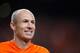 AMSTERDAM, NETHERLANDS - JUNE 04: Arjen Robben of Netherlands looks on prior to the International Friendly match between The Netherlands and Wales at Amsterdam Arena on June 4, 2014 in Amsterdam, Netherlands. (Photo by Dean Mouhtaropoulos/Getty Images)