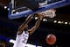 ST LOUIS, MO - MARCH 21: Andrew Wiggins #22 of the Kansas Jayhawks dunks the ball against the Eastern Kentucky Colonels during the second round of the 2014 NCAA Men's Basketball Tournament at Scottrade Center on March 21, 2014 in St Louis, Missouri. (Ph