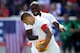 HARRISON, NJ - JUNE 01: Clint Dempsey #8 of the United States is congratulated by teammate Jozy Altidore #17 after Dempsey scored in the second half against Turkey during an international friendly match at Red Bull Arena on June 1, 2014 in Harrison, New