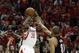 Apr 30, 2014; Houston, TX, USA; Houston Rockets guard Troy Daniels (30) shoots the ball over Portland Trail Blazers forward Nicolas Batum (88) during the second quarter in game five of the first round of the 2014 NBA Playoffs at Toyota Center. Mandatory C