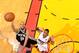 MIAMI, FL - JUNE 12: Tony Parker #9 of the San Antonio Spurs shoots against Mario Chalmers #15 of the Miami Heat during Game Four of the 2014 NBA Finals between the Miami Heat and San Antonio Spurs at the American Airlines Arena on June 12, 2014 in Miami,