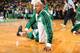 BOSTON, MA - DECEMBER 6: Keith Bogans #4 of the Boston Celtics warms up before the game against the Denver Nuggets on December 6, 2013 at the TD Garden in Boston, Massachusetts. NOTE TO USER: User expressly acknowledges and agrees that, by downloading a
