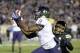 Nov 15, 2013; Pasadena, CA, USA; Washington Huskies wide receiver Damore'ea Stringfellow (9) catches a pass against UCLA Bruins cornerback Ishmael Adams (24) during the game at the Rose Bowl. Mandatory Credit: Richard Mackson-USA TODAY Sports