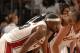 CLEVELAND - JUNE 14: Tim Duncan #21 of the San Antonio Spurs matches up against LeBron James #23 of the Cleveland Cavaliers in Game Four of the NBA Finals at the Quicken Loans Arena on June 14, 2007 in Cleveland, Ohio. NOTE TO USER: User expressly acknow