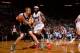 MIAMI, FL - JUNE 12: Matt Bonner #15 of the San Antonio Spurs looks to pass the ball against the Miami Heat during Game Six of the 2014 NBA Finals on June 12, 2014 at American Airlines Arena in Miami, Florida. NOTE TO USER: User expressly acknowledges and