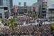 Jun 14, 2012; Los Angeles, CA, USA; General view of the Los Angeles Kings victory celebration parade in front of the Nokia Theatre and ESPN Zone and the L.A. Live plaza. Mandatory Credit: Kirby Lee/Image of Sport-USA TODAY Sports