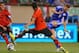 CHICAGO, IL - JUNE 03: Edin Dzeko #11 of Bosnia & Herzegovina shoots the ball between Hector Moreno #15 and Diego Reyes #5 of Mexico during an international friendly match at Soldier Field on June 3, 2014 in Chicago, Illinois. (Photo by Jonathan Daniel/Ge