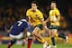 MELBOURNE, AUSTRALIA - JUNE 14: Matt Toomua of the Wallabies passes during the second International Test Match between the Australian Wallabies and France at Etihad Stadium on June 14, 2014 in Melbourne, Australia. (Photo by Mark Nolan/Getty Images)