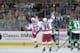 DALLAS, TX - NOVEMBER 21: Mats Zuccarello #36 and Chris Kreider #20 and the New York Rangers celebrate a goal against the Dallas Stars at the American Airlines Center on November 21, 2013 in Dallas, Texas. (Photo by Glenn James/NHLI via Getty Images)
